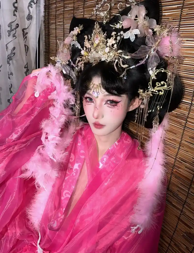 cosplay cổ trang áo hồng