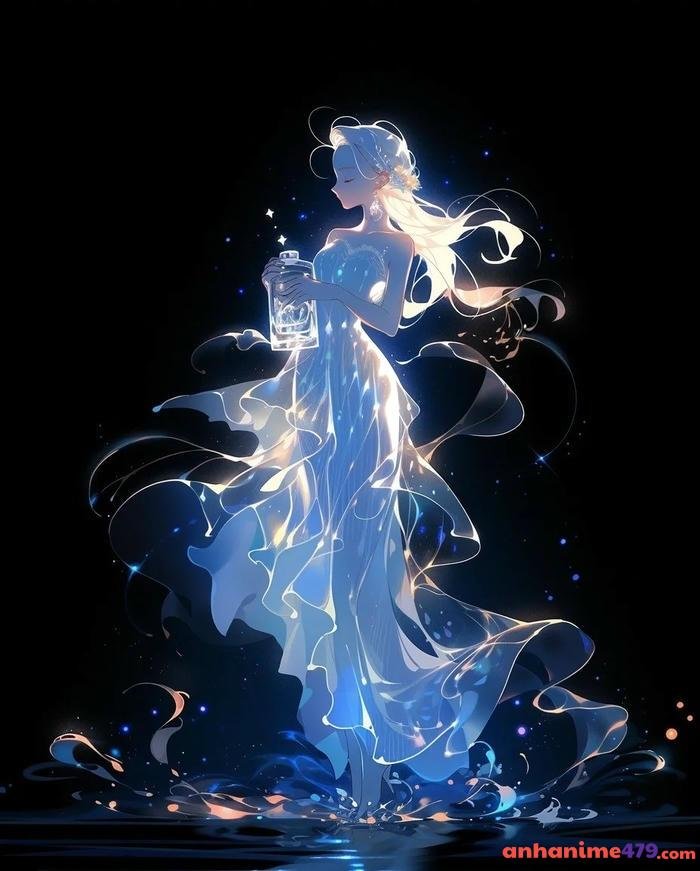 cung bảo bình nữ anime dịu dàng