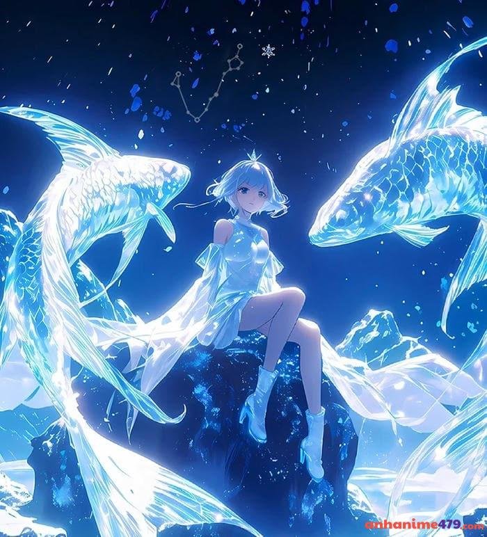 cung song ngư anime đáng yêu