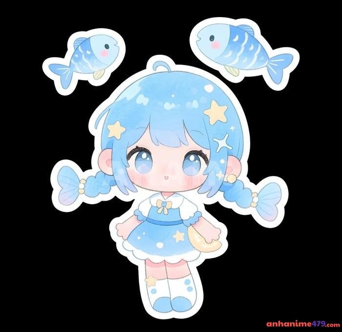 cung song ngư anime dễ thương