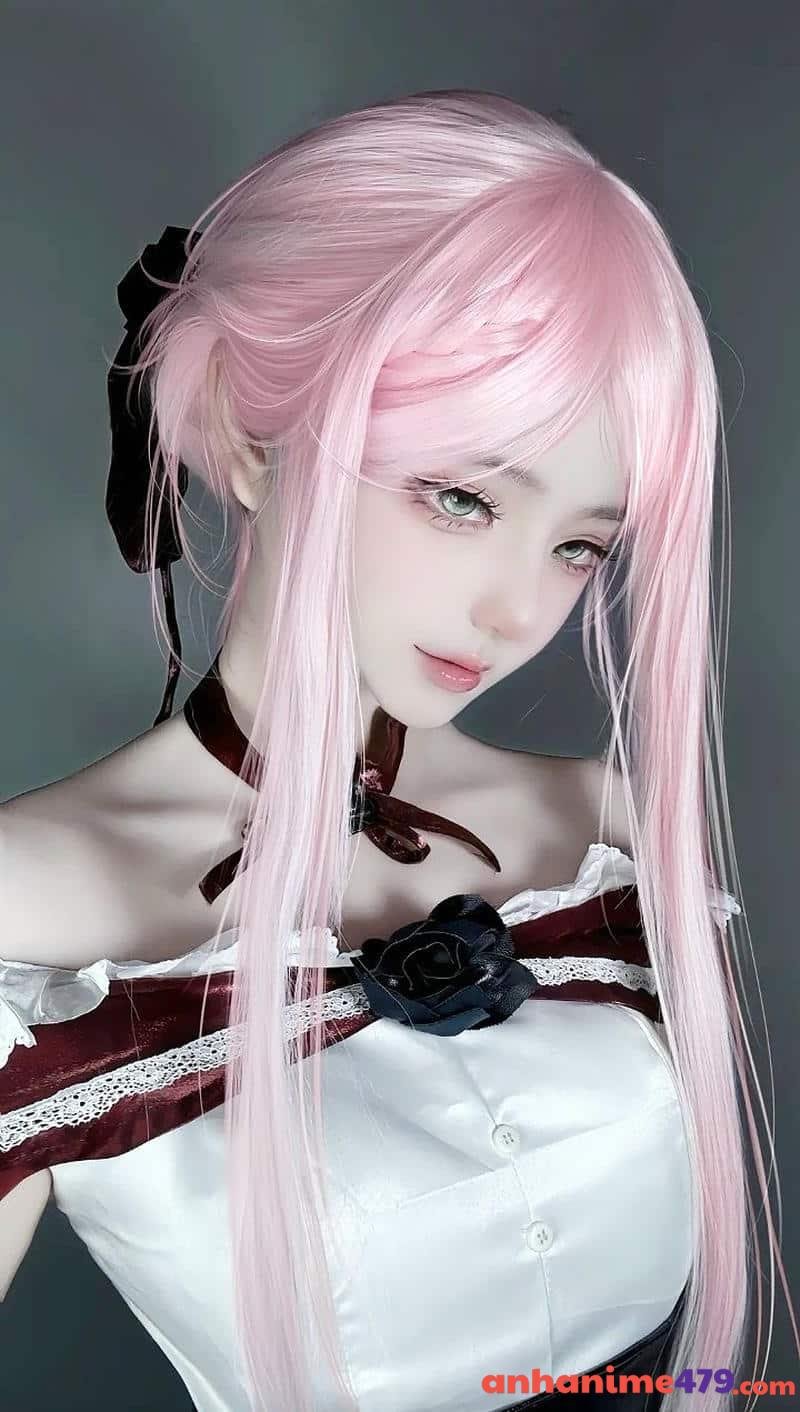 gái xinh cosplay nhân vật anime ảnh nền