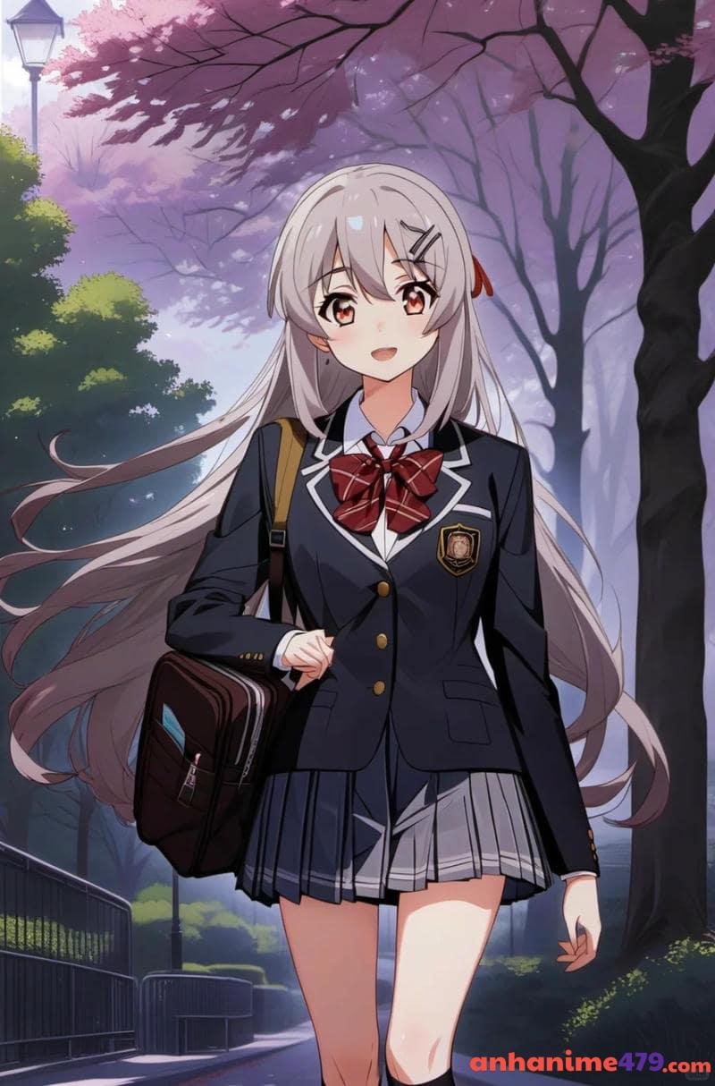 hình ảnh anime học sinh vui tươi