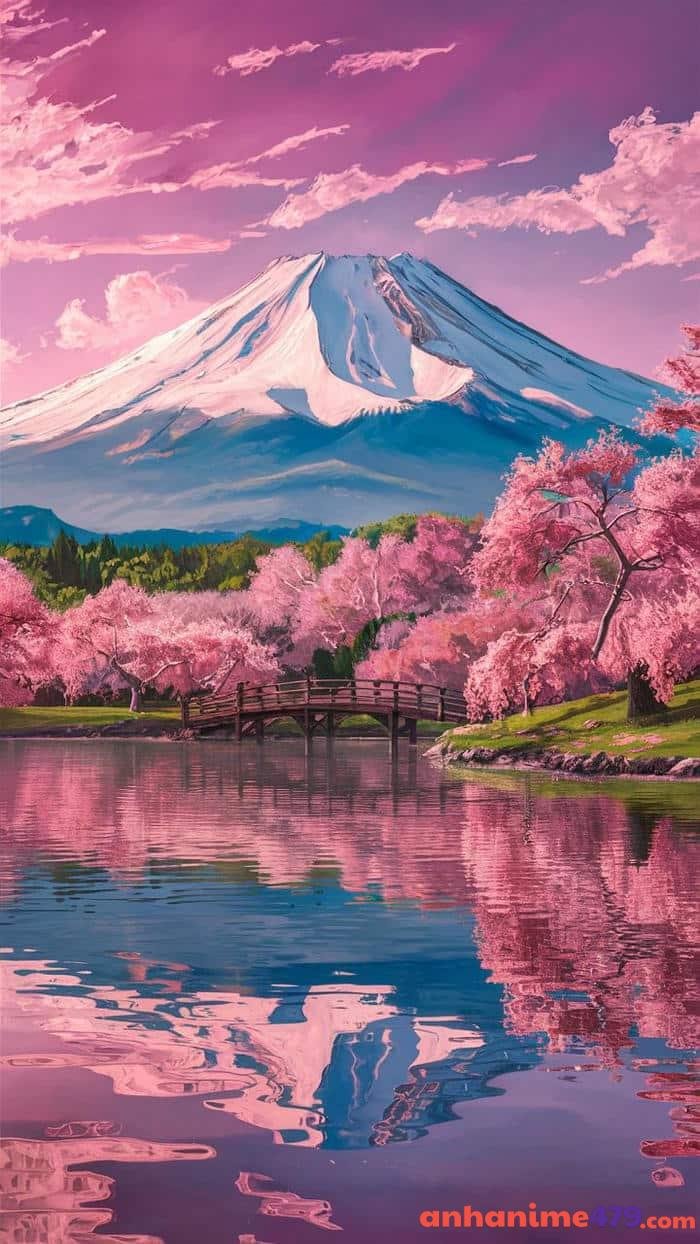 hình ảnh hoa đào lãng mạn