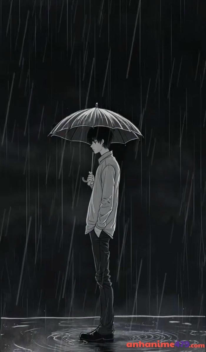 hình ảnh mưa và nỗi