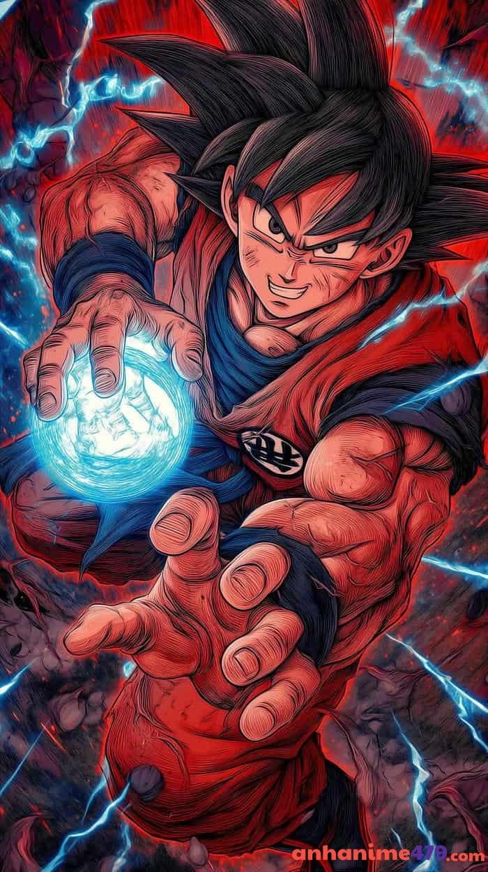 hình ảnh songoku kamehameha
