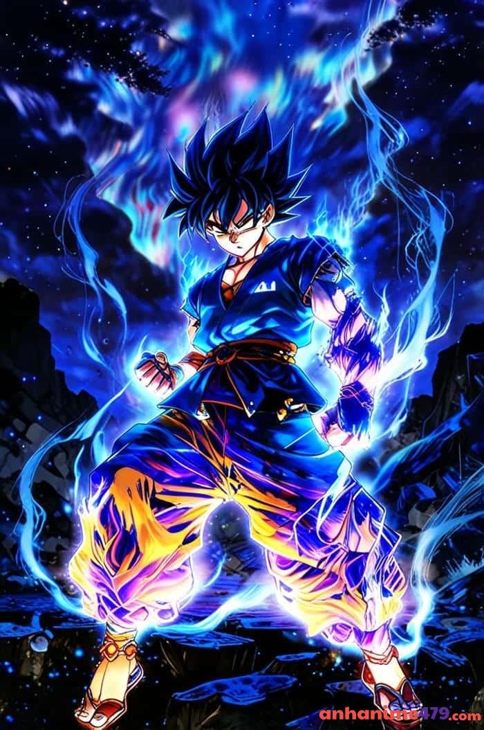 hình ảnh songoku tung chiêu