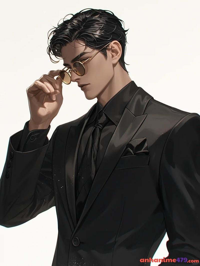 hình anime boy đeo kính râm