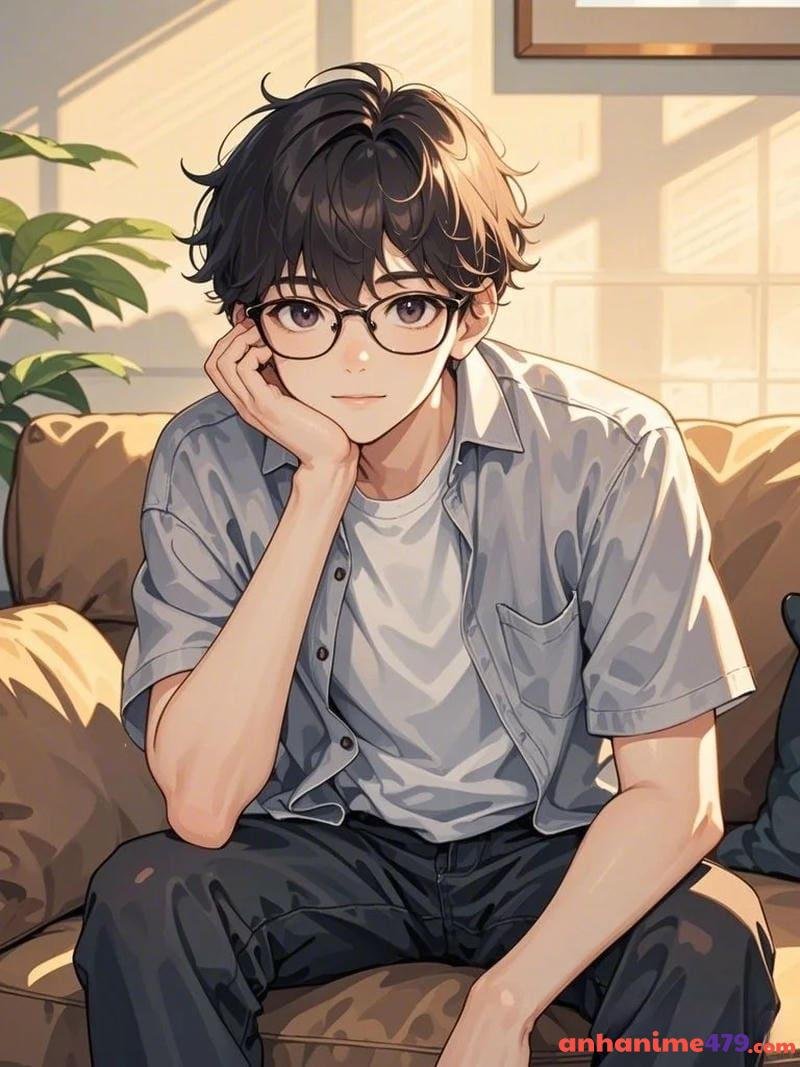 hình anime boy tóc nâu