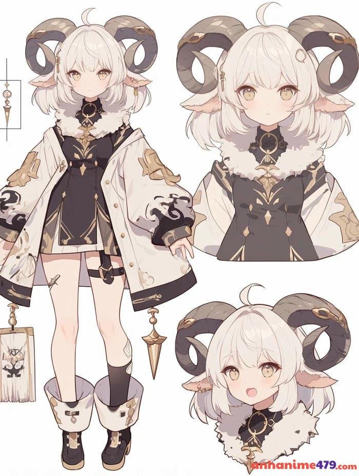 hình anime cung bạch dương biểu cảm