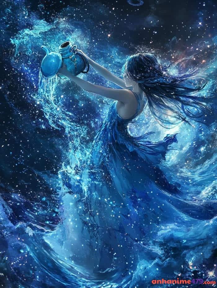 hình anime cung bảo bình nữ nghệ thuật