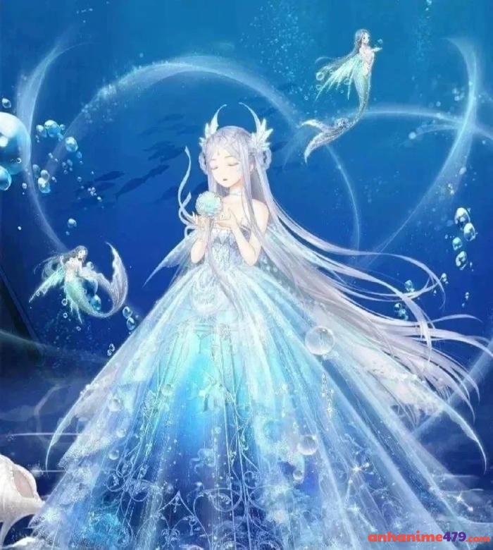 hình anime cung bảo bình nữ nhẹ nhàng