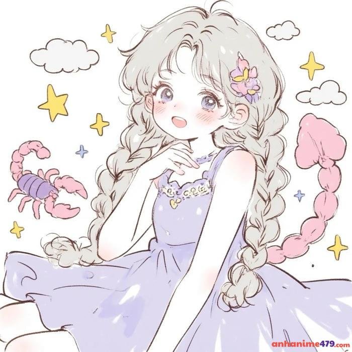 hình anime cung bọ cạp nữ ánh mắt sâu
