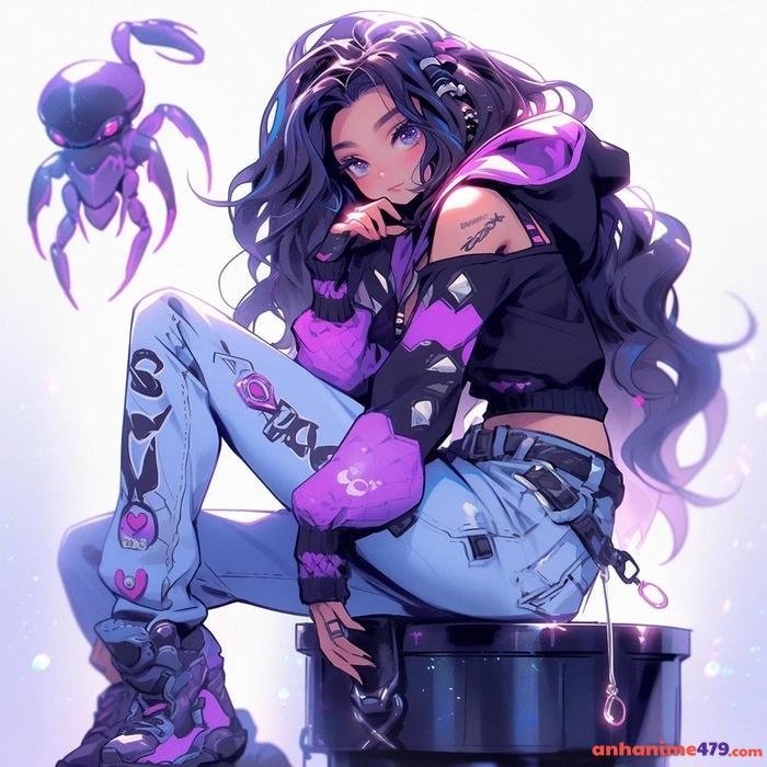 hình anime cung bọ cạp nữ hiện đại