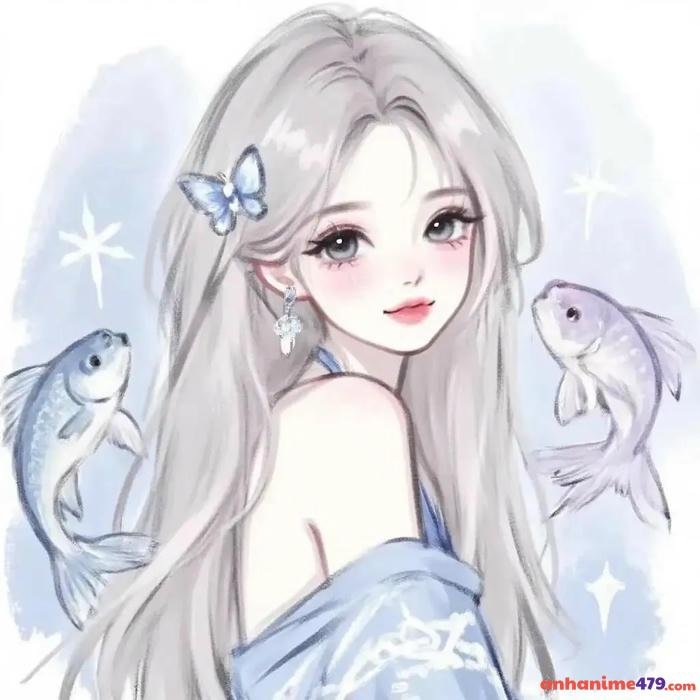 hình anime cung song ngư xinh đẹp và dịu dàng