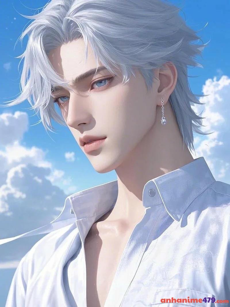 hình anime nam áo sơ mi