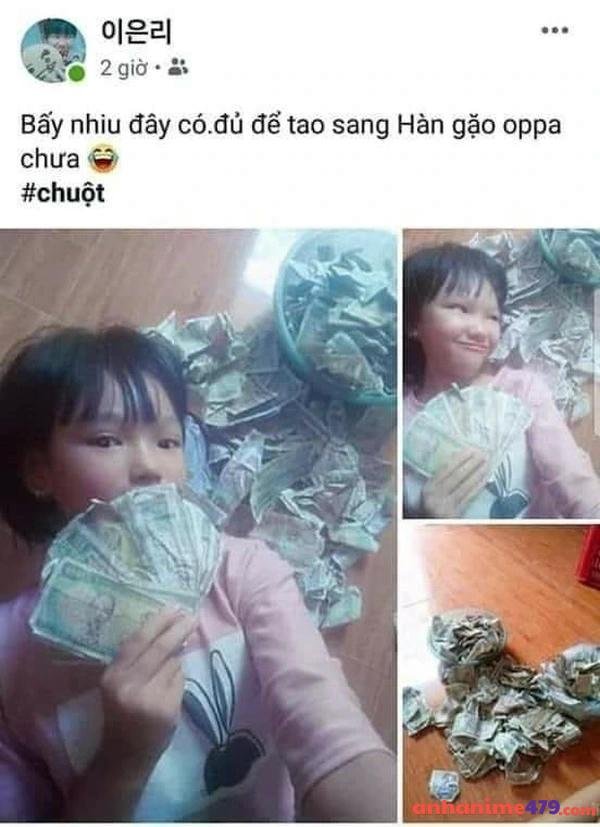 hình chế meme xin tiền vui nhộn