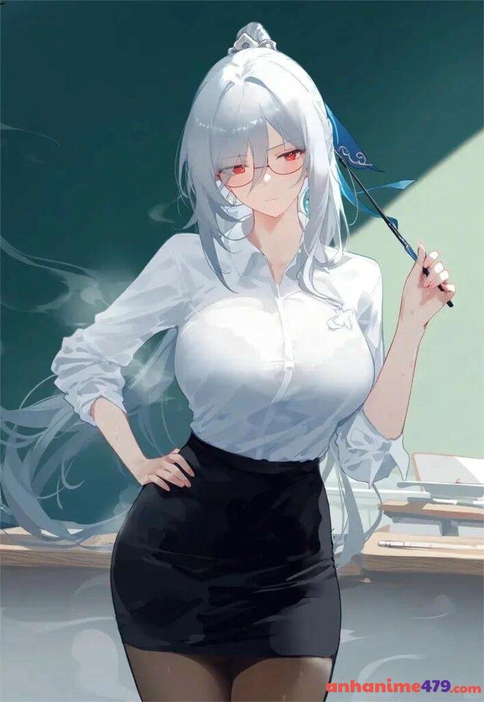 hình cô giáo anime đẹp rạng ngời