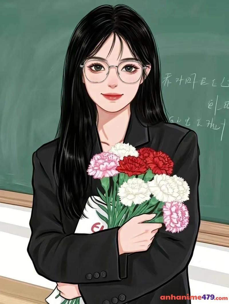 hình cô giáo anime dịu dàng