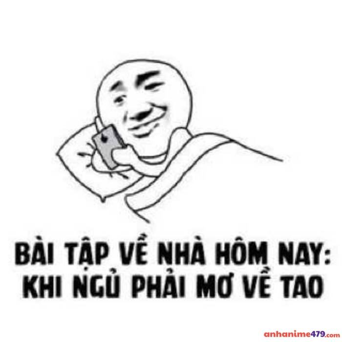 hình hài meme buồn ngủ