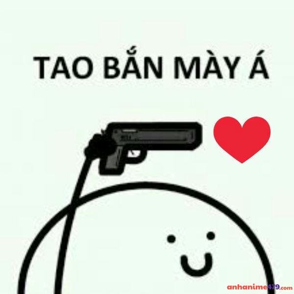 hình meme bắn tim hài hước