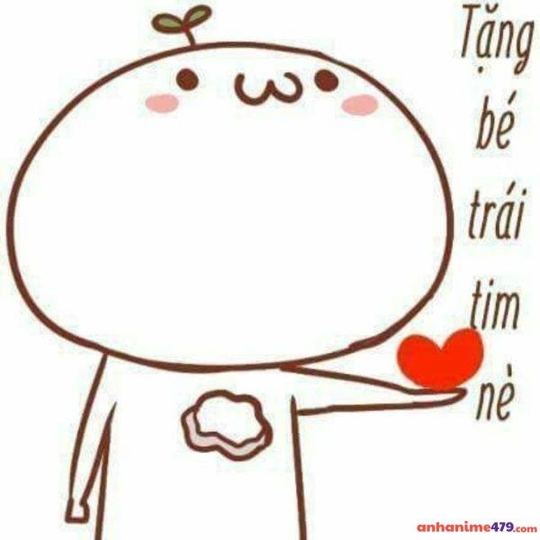 hình meme thả tim