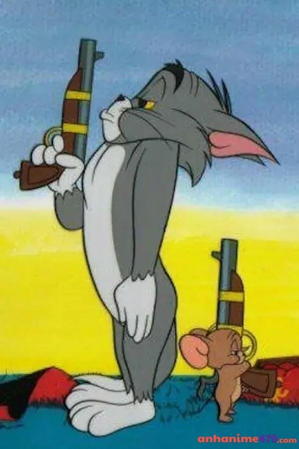 jerry cầm súng meme