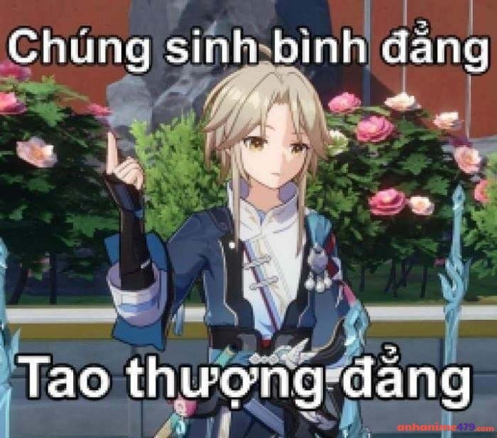 meme bình tĩnh ảnh anime