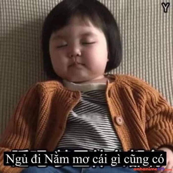 meme buồn ngủ bé