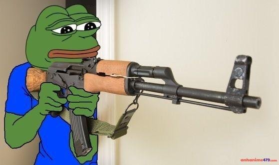 meme cầm súng chiến