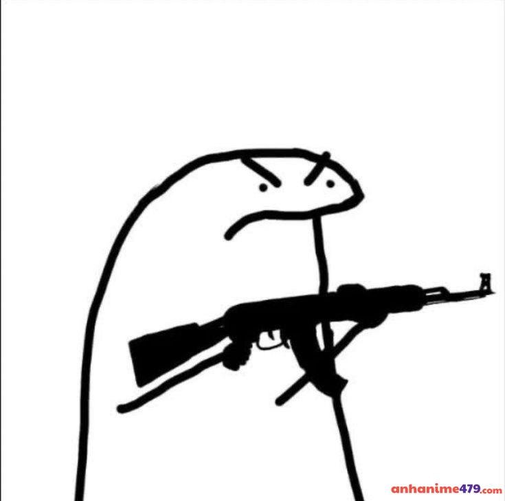 meme cầm súng ngầu
