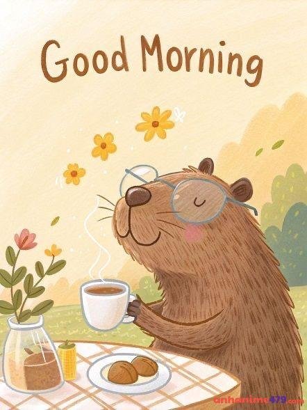 meme chào buổi sáng chill