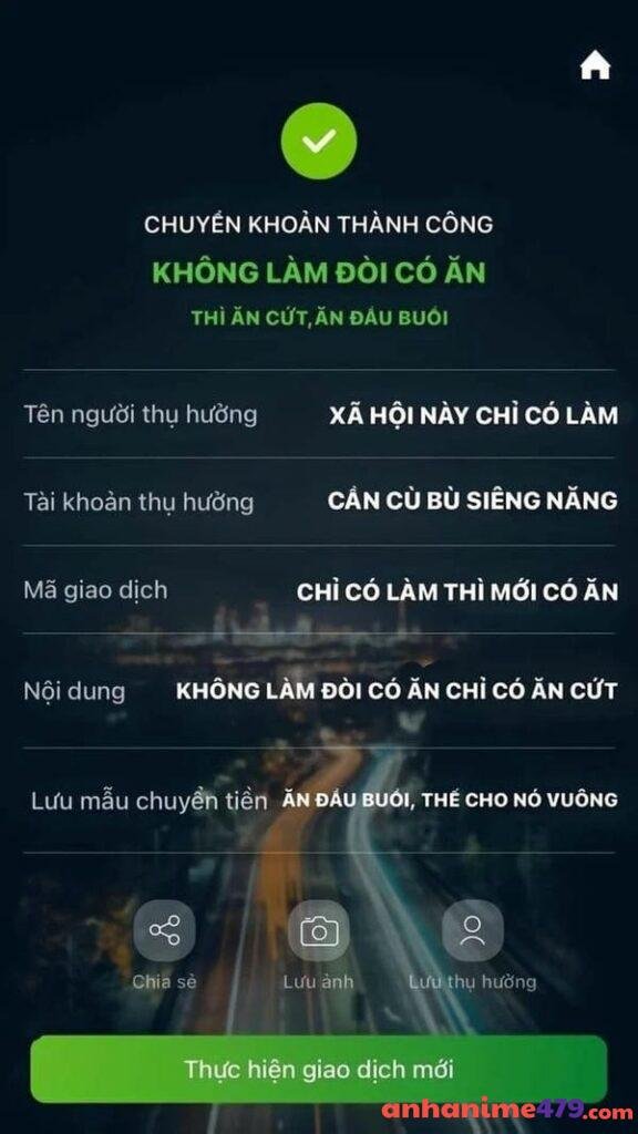 meme chuyển khoản 8k