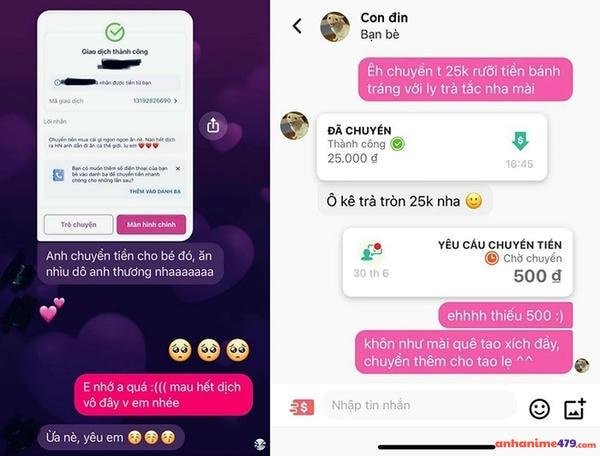 meme chuyển khoản cho ny