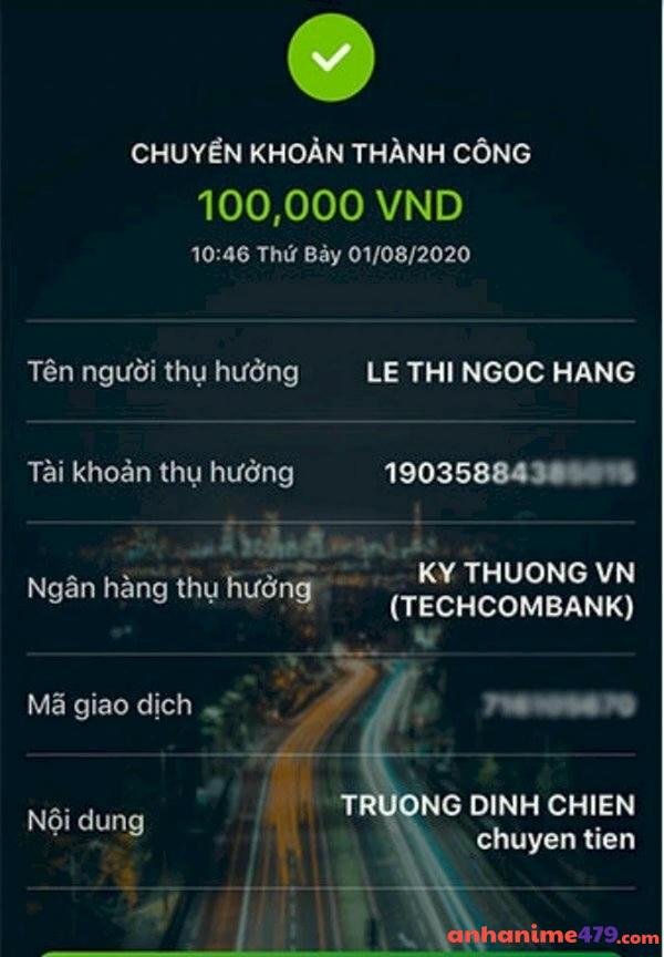 meme chuyển khoản vcb