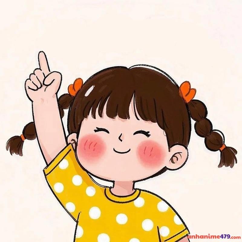 meme giơ tay cute gái