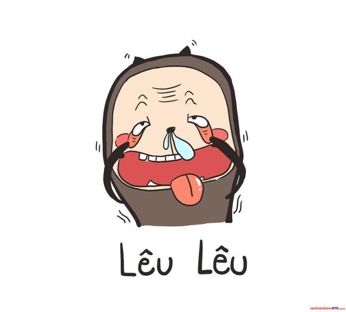 meme lêu lêu đáng yêu cute