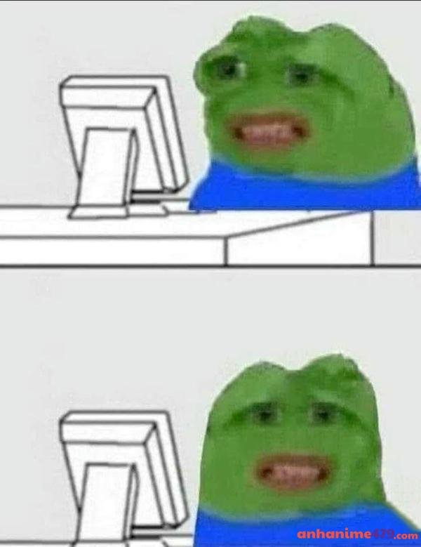 meme sốc ếch xanh