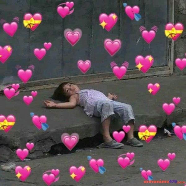 meme trái tim em bé