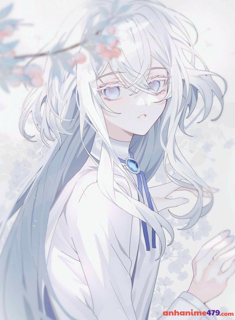 nền anime nữ tóc trắng