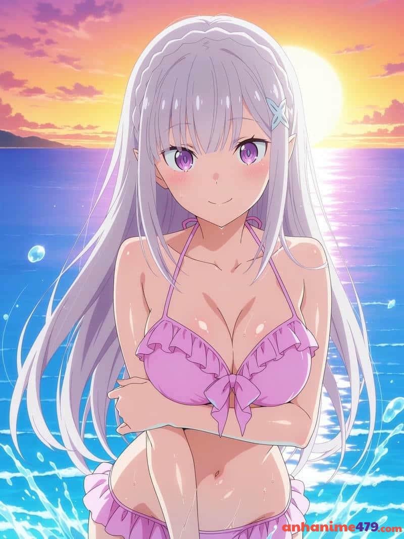 nữ anime mặc bikini