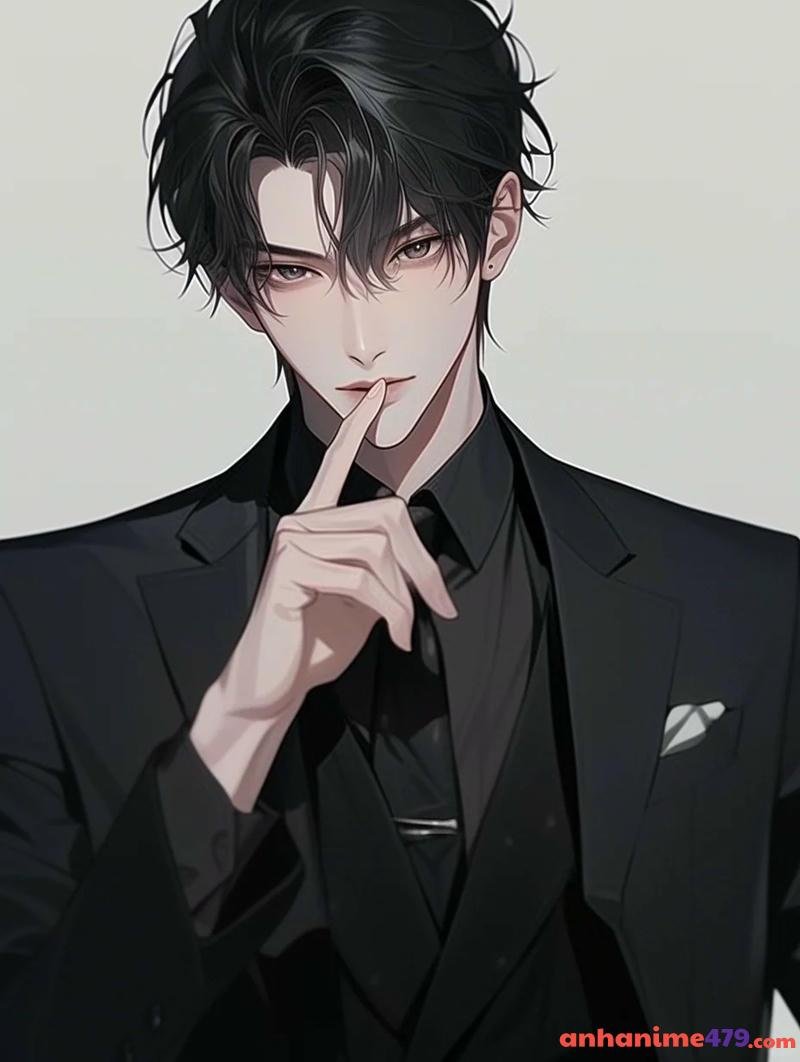 tổng tài anime mặc áo vest đen