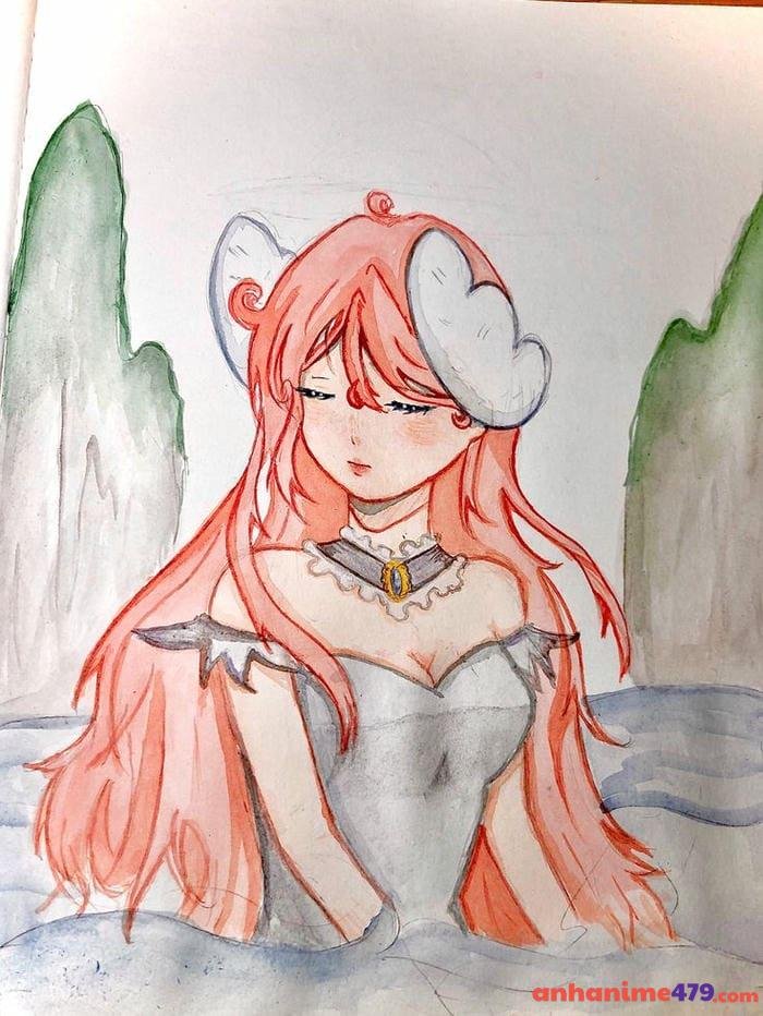 tranh anime vẽ bằng bút