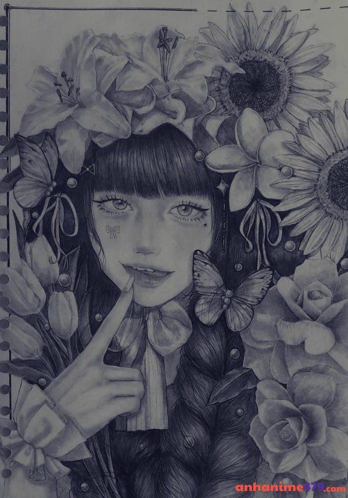 tranh vẽ anime học sinh