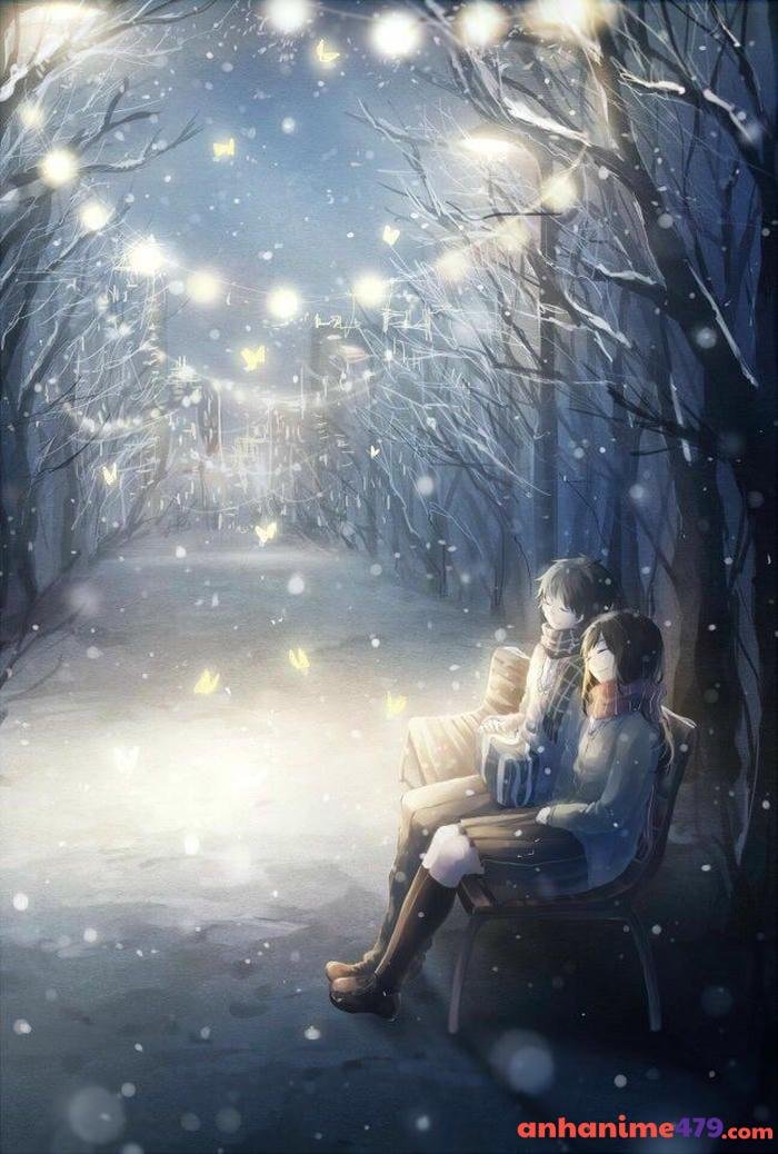 tuyết trắng rơi nhẹ anime