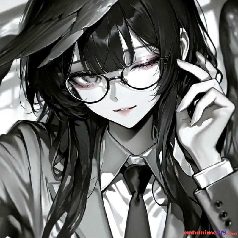 vẽ ảnh anime đeo kính