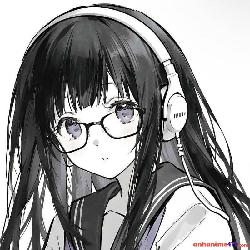 vẽ anime đeo kính