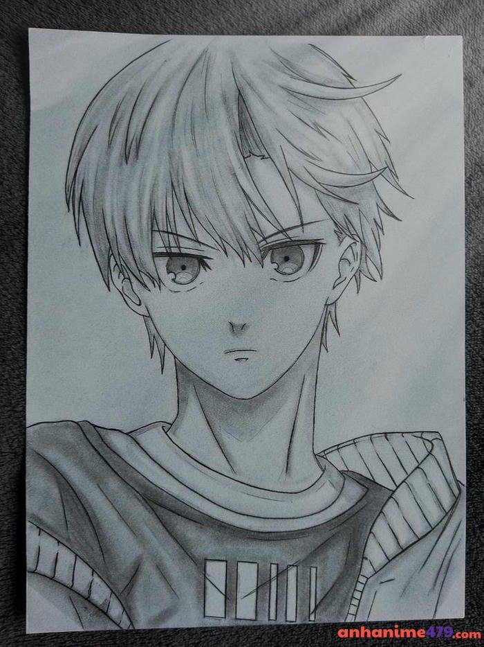 vẽ anime nam ngồi
