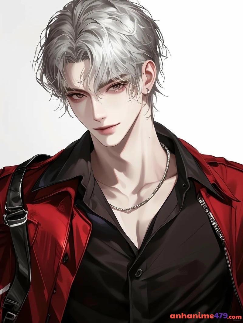 wallpaper anime nam tóc trắng